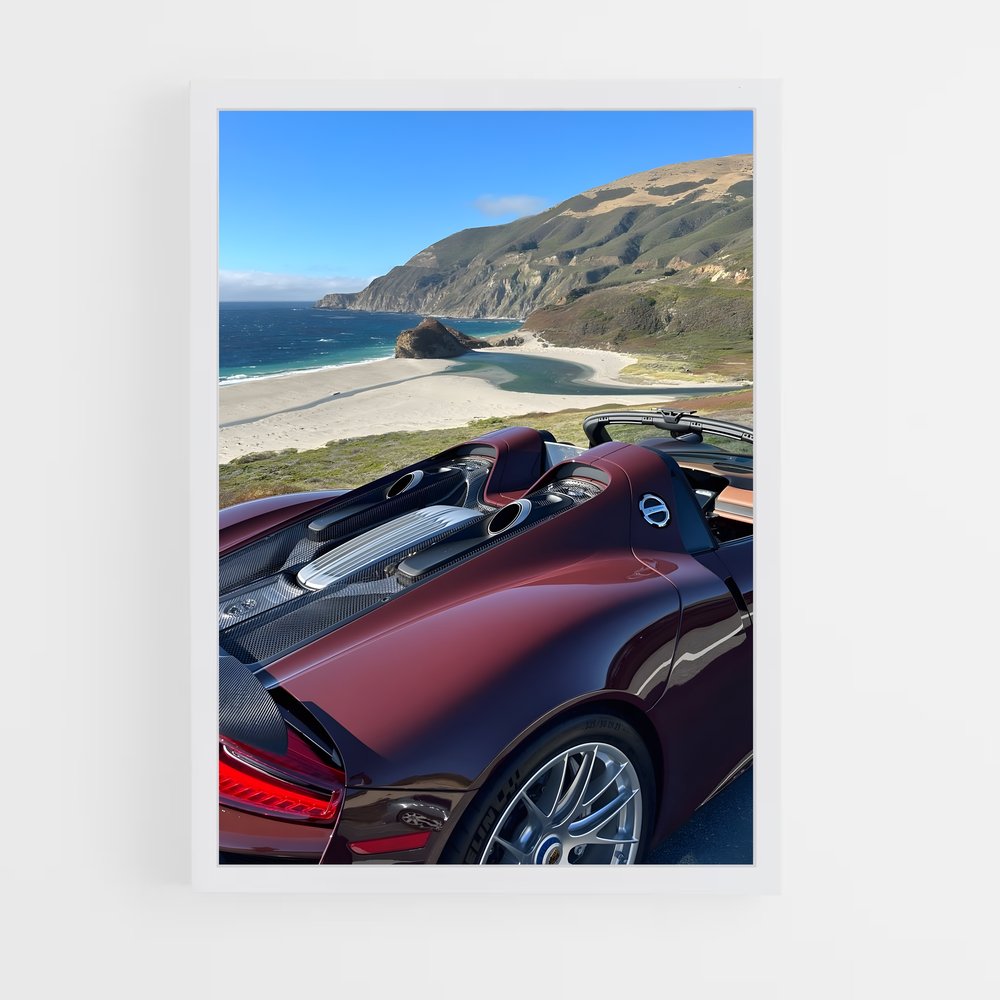 Poster spyder fascinant – affiche Porsche (vue 3)